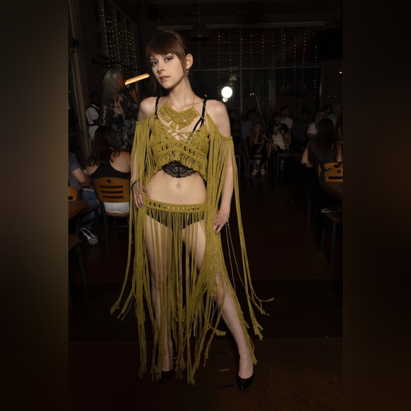 Handmade Macrame Crochet Dress - Picture 10 of 14